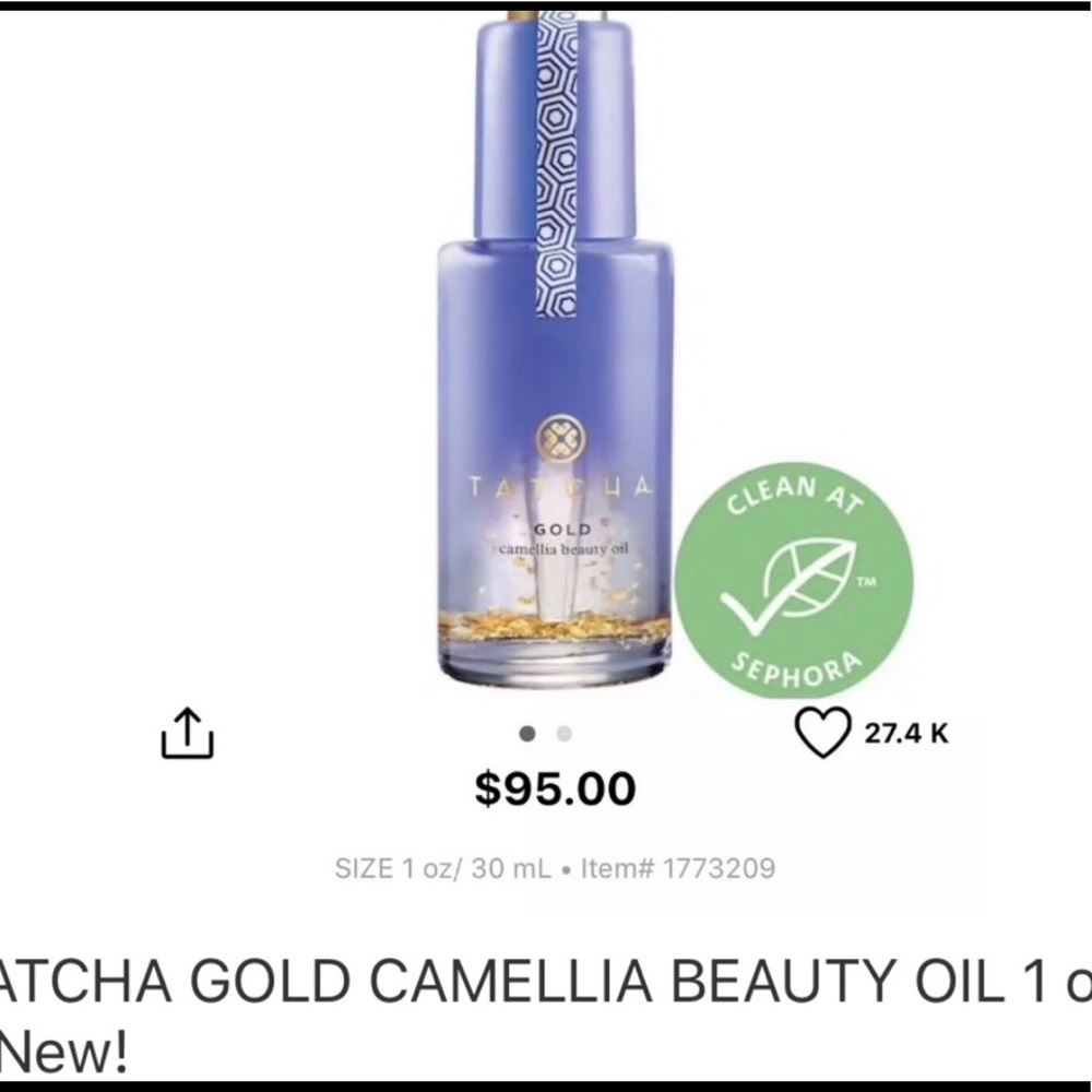 Tatcha Camelia beauty oil